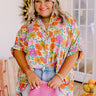 Flower Power Shift Top in Cream Curves Image - 1