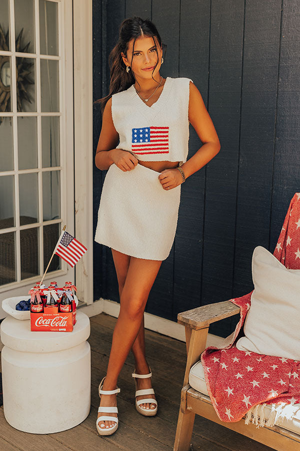 American Girl Mini Sweater Skirt in White Image - 1