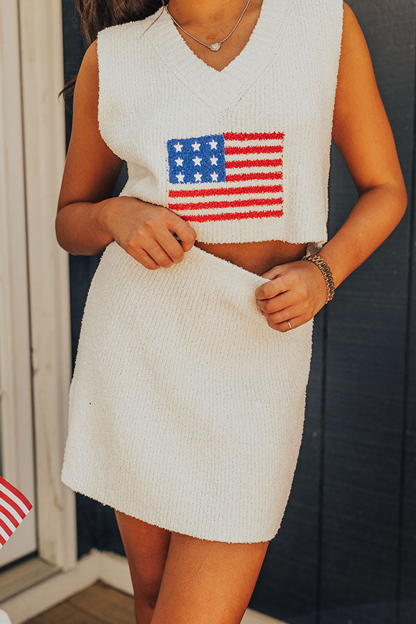 American Girl Mini Sweater Skirt in White Image - 2