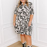 Vacay Ready Floral Mini Dress in Cream Curves Image - 1