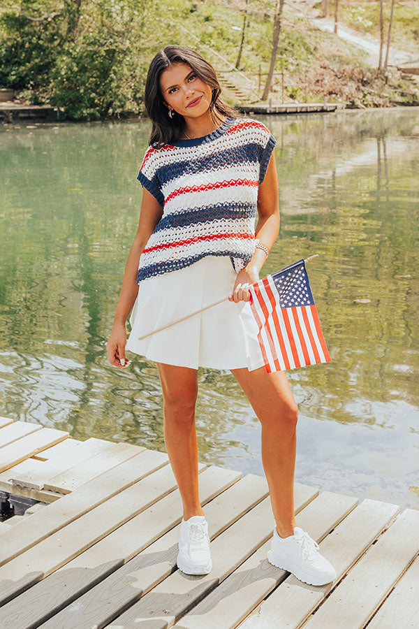 Lake Days Knit Stripe Top Image - 1