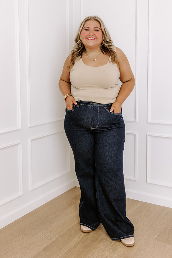 Easily Styled Seamless Tank in Beige Curves Image - 1