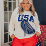 USA Ribbed Sweatshirt Curves Image - 1