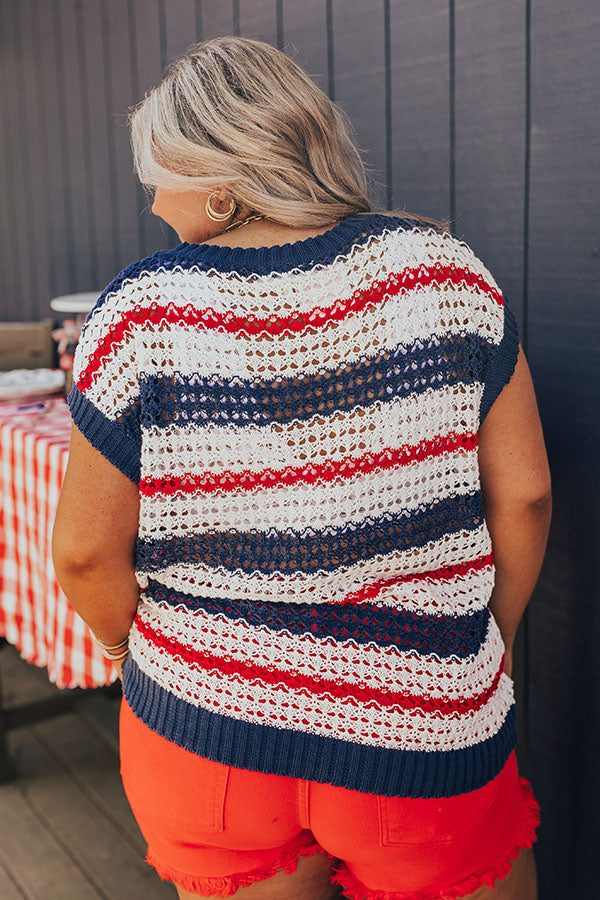 Lake Days Knit Stripe Top Curves Image - 5