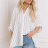 Sea Breeze Oversized Button Up in White Image - 1