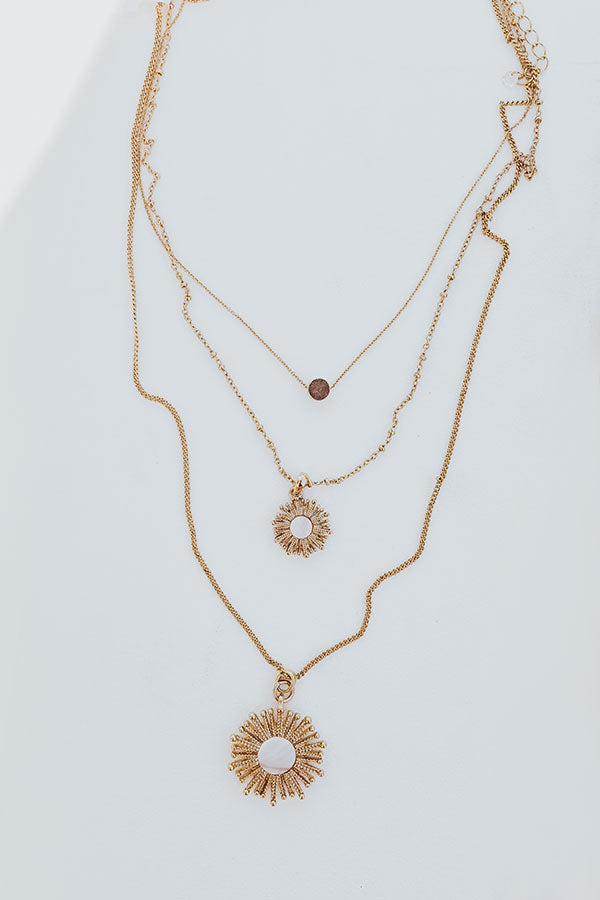Sunburst Layered Necklace