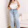 Risen Samantha High Waist Wide Leg Jean in Light Wash Curves Image - 1