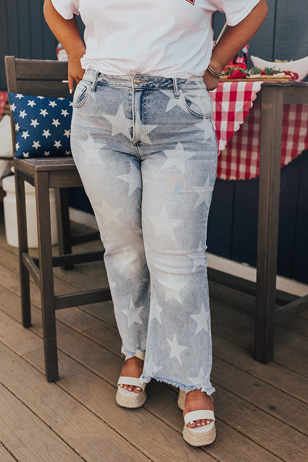 Risen Chasing Stars High Waist Straight Leg Jean Curves Image - 2