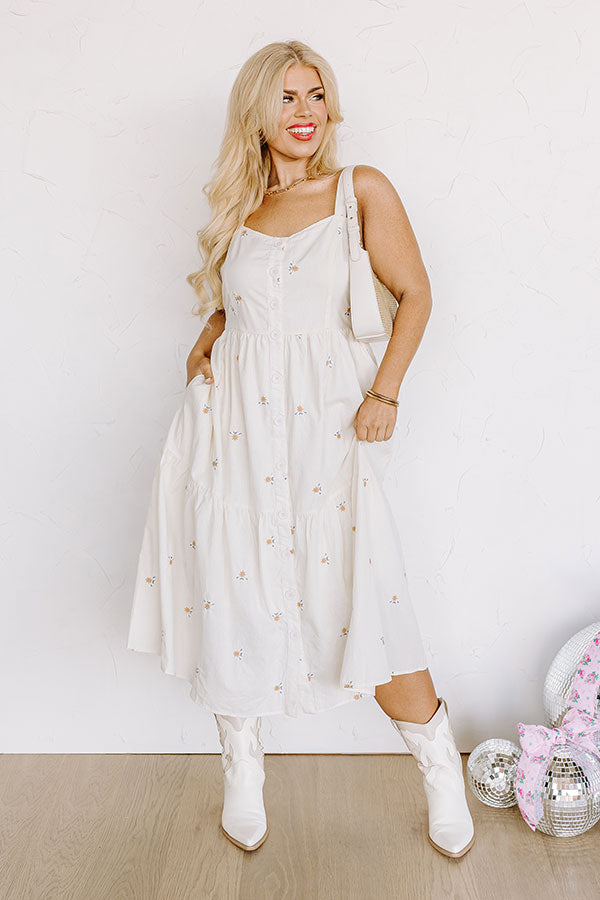 Southern Sunsets Embroidered Midi Curves Image - 1
