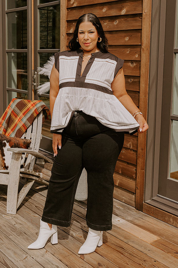 Risen Raelynn High Waist Wide Leg Jean in Black Curves Image - 1