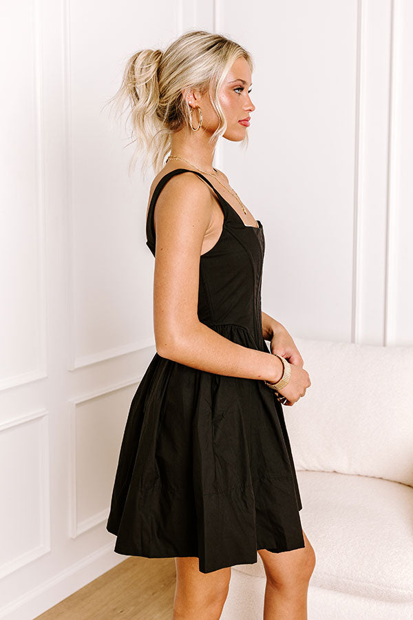 Stay Flirty Corset Mini Dress in Black Image - 4