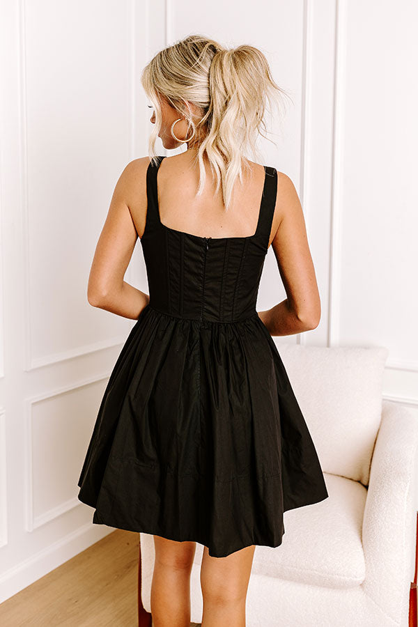 Stay Flirty Corset Mini Dress in Black Image - 5