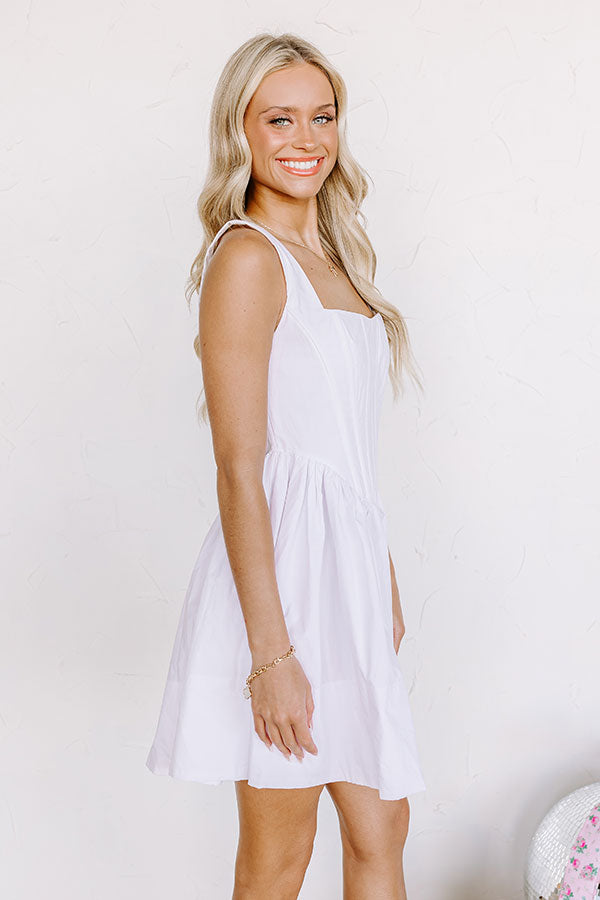 Stay Flirty Corset Mini Dress in White Image - 4
