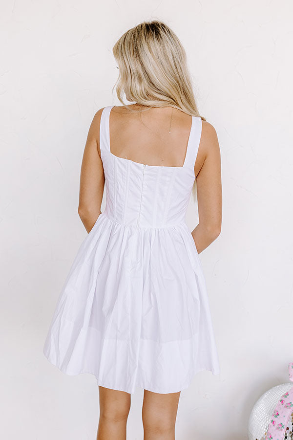 Stay Flirty Corset Mini Dress in White Image - 5