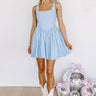 Stay Flirty Corset Mini Dress in Sky Blue Image - 1
