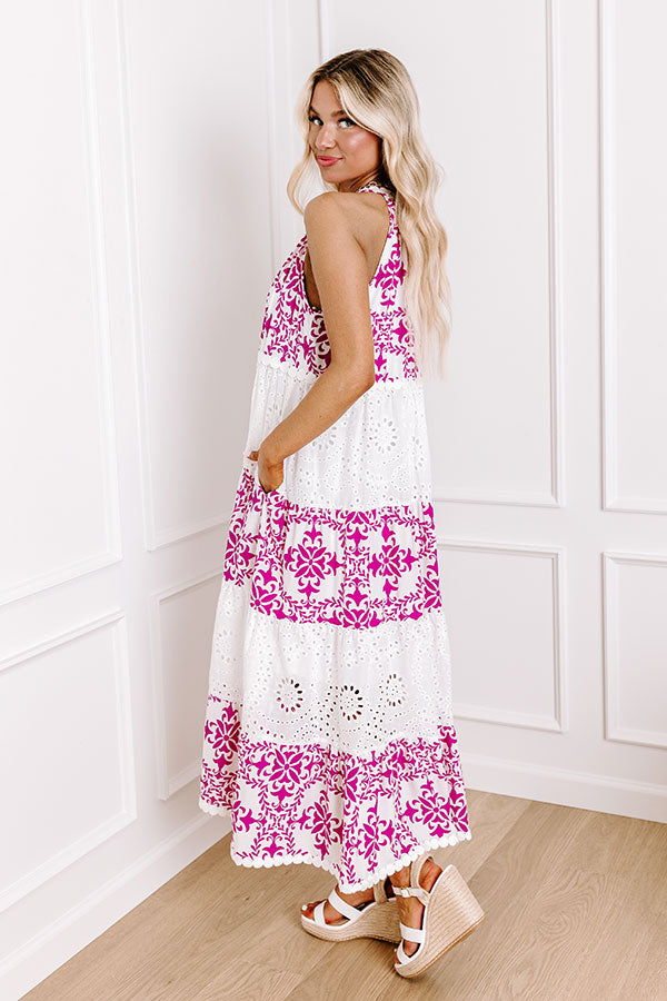 Patio Brunch Eyelet Tiered Midi Image - 3