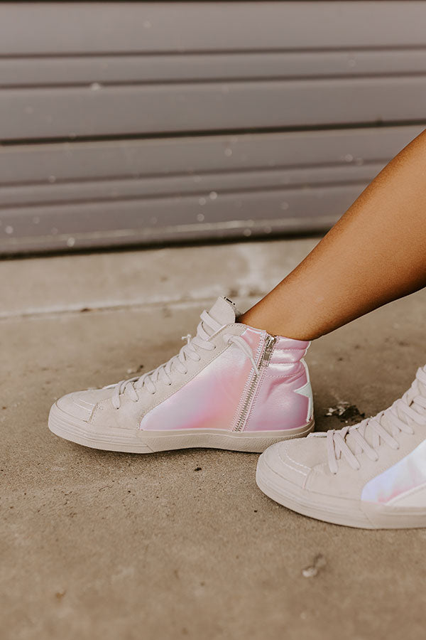 The Daphne Vintage Metallic Sneaker Image - 2
