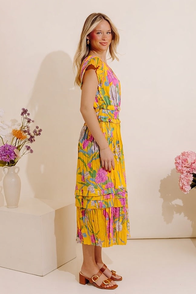 Date Night In Madrid Floral Midi Image - 3