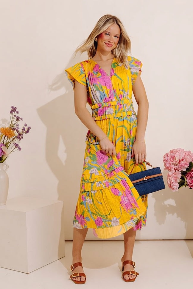 Date Night In Madrid Floral Midi Image - 1
