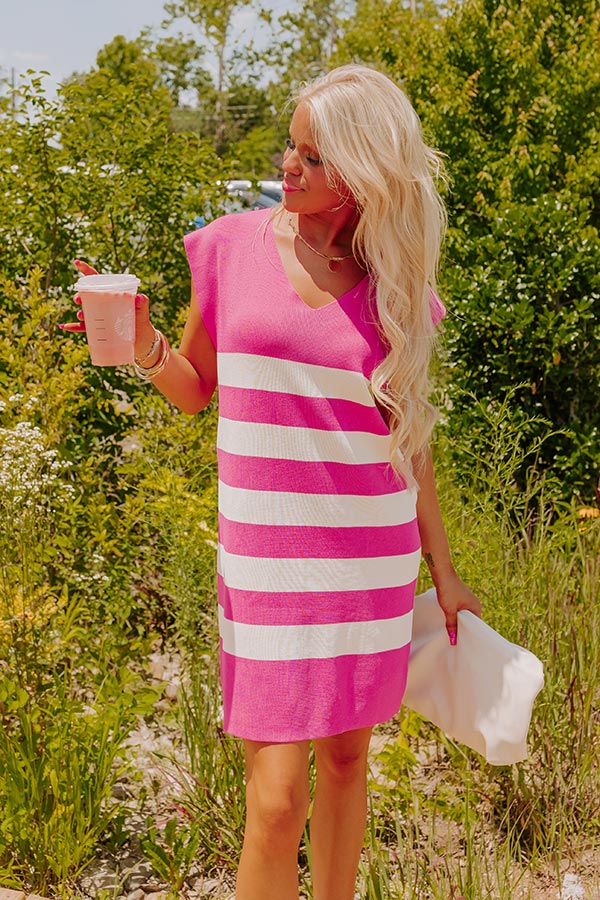 Country Club Ready Knit Dress in Pink Image - 1