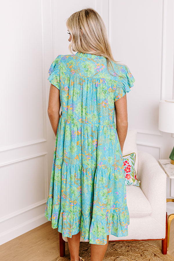 Tropical Escape Floral Mini Dress Image - 4