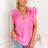 Social Meetup Ruffle Shift Top Image - 1