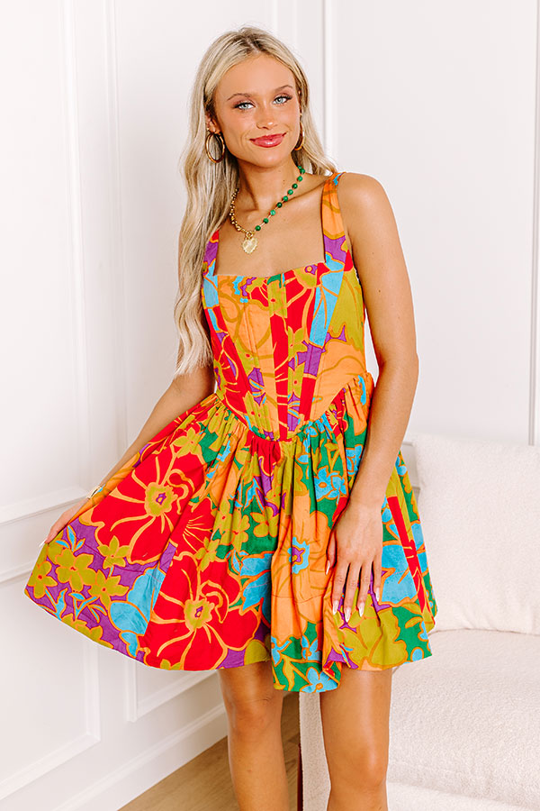 Sippin' Mai Tais Corset Mini Dress Image - 2