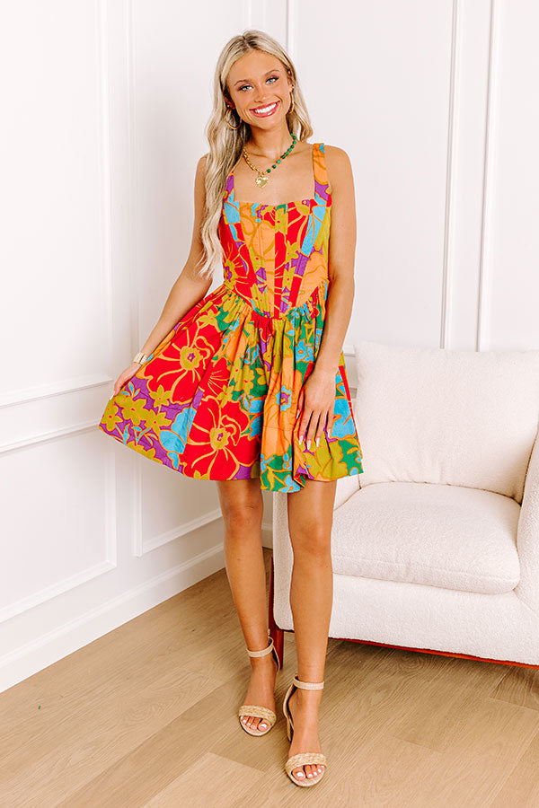 Sippin' Mai Tais Corset Mini Dress Image - 5