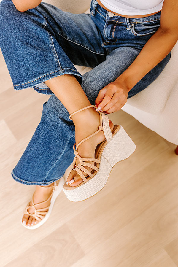 The Adriana Wedge In Tan Image - 3
