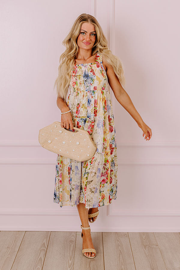 Whimsical Wildflowers Smocked Midi Image - 1