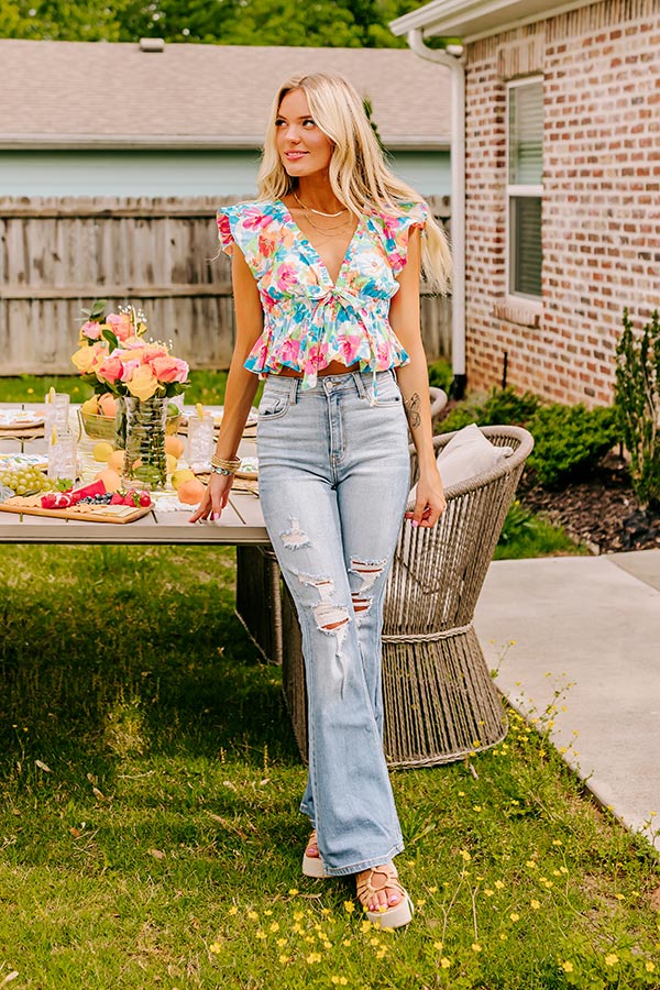 Feeling Chic Floral Peplum Top Image - 2