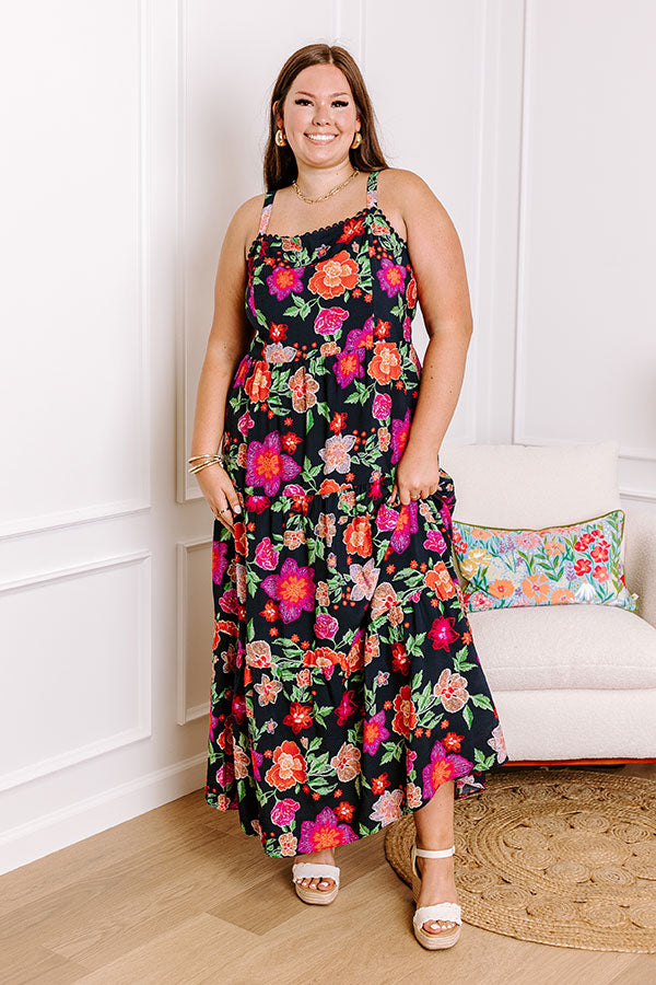 Fabulous Fiesta Floral Maxi Dress Curves Image - 5