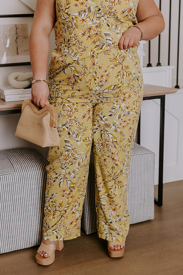 Vacay Bound High Waist Linen-Blend Pants Curves Image - 1