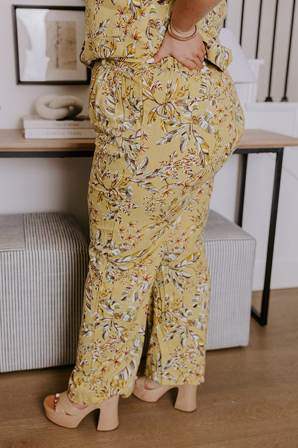 Vacay Bound High Waist Linen-Blend Pants Curves Image - 3