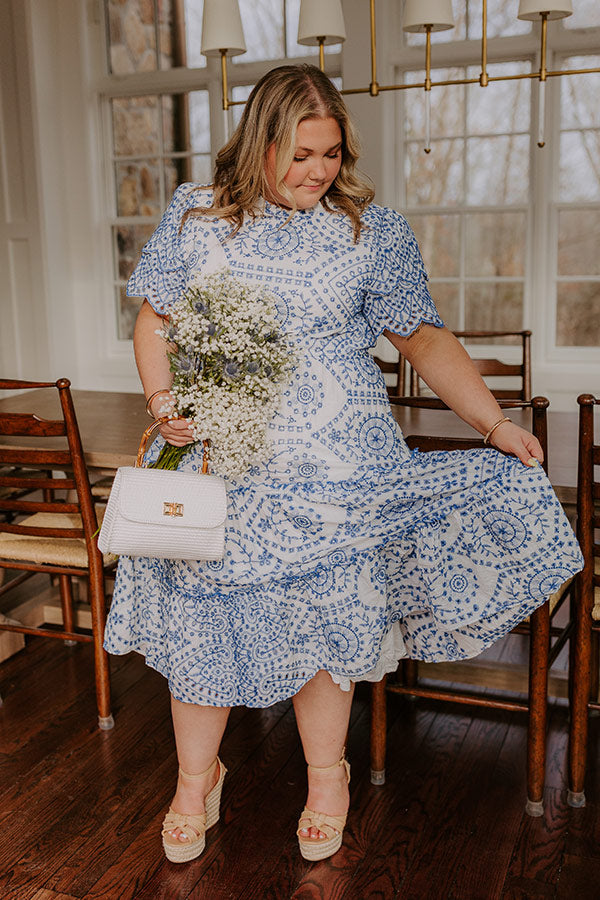 Brunch and Bubbly Eyelet Midi Curves Image - 5