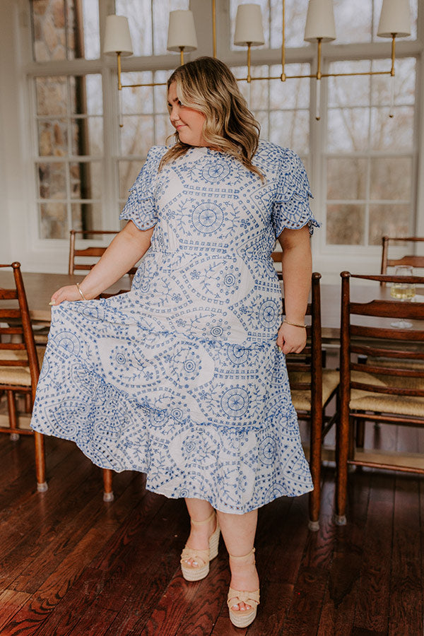 Brunch and Bubbly Eyelet Midi Curves Image - 4