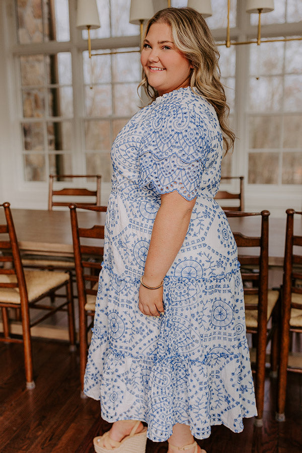 Brunch and Bubbly Eyelet Midi Curves Image - 3