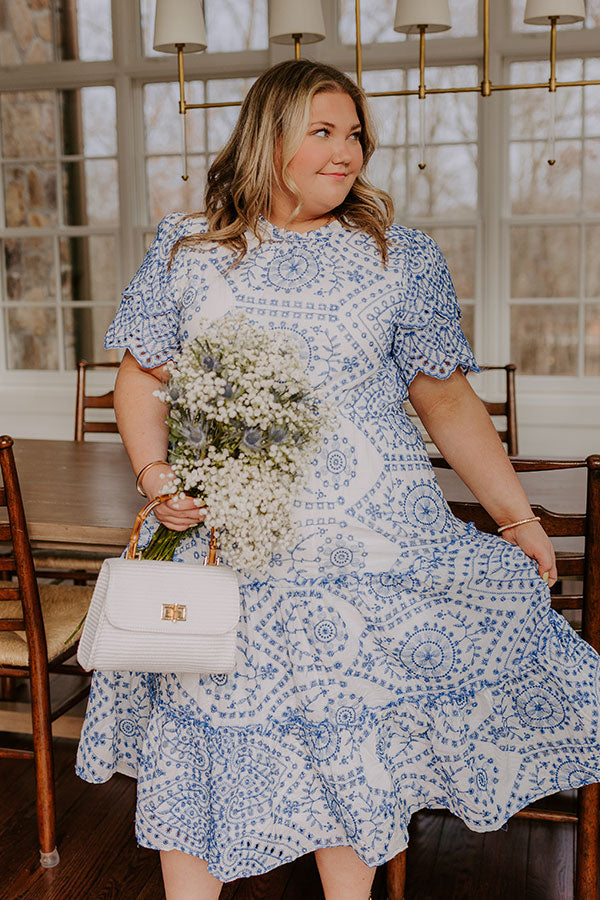 Brunch and Bubbly Eyelet Midi Curves Image - 2