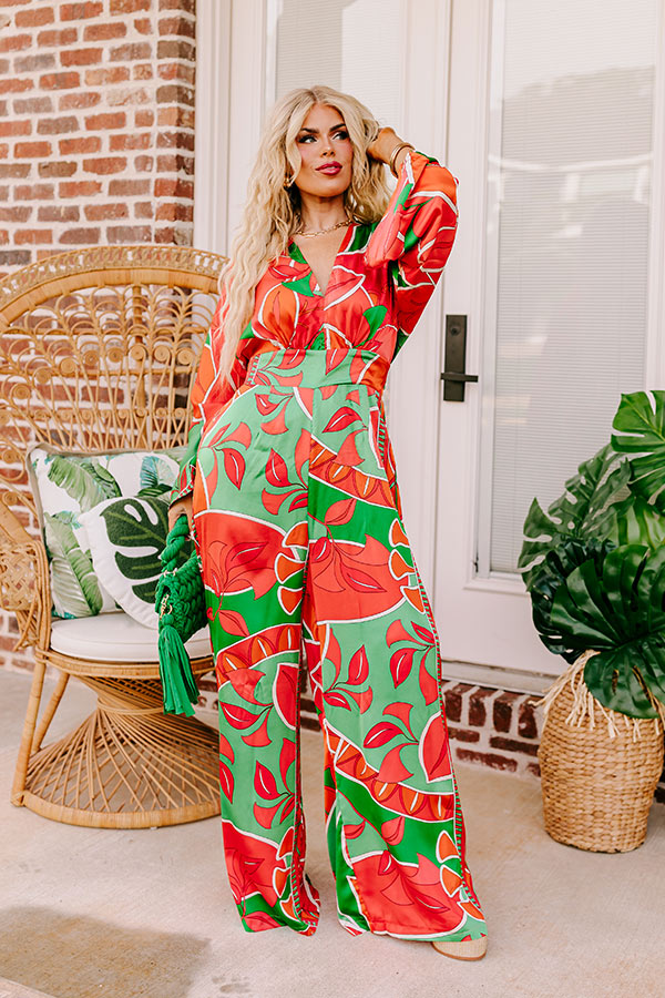 Antigua Bound Satin Jumpsuit Curves Image - 1