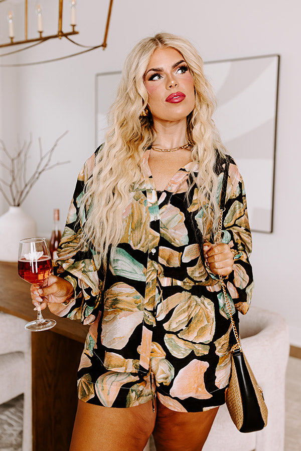 Vacay State Of Mind Button Up Curves