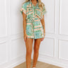 Vacay Mode Satin Romper in Green Image - 1