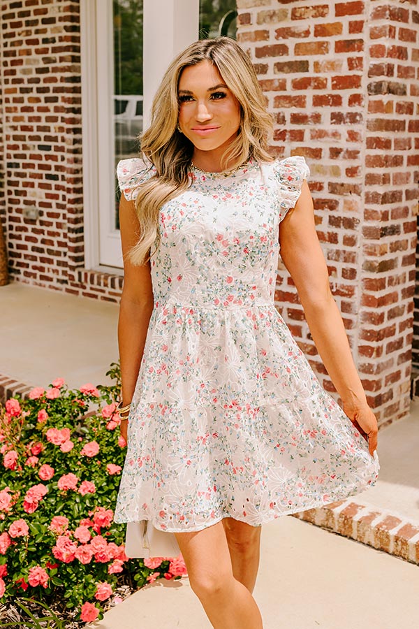 English Tea Garden Embroidered Eyelet Mini Dress Image - 5