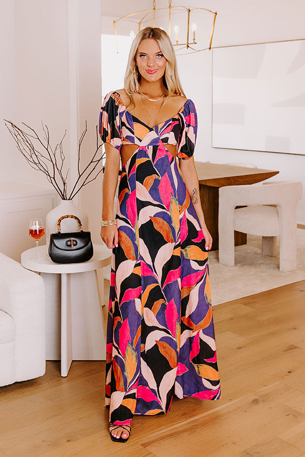 Coastal Glam Cut Out Maxi Dress Image - 3