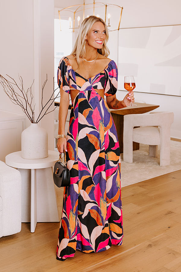 Coastal Glam Cut Out Maxi Dress Image - 1