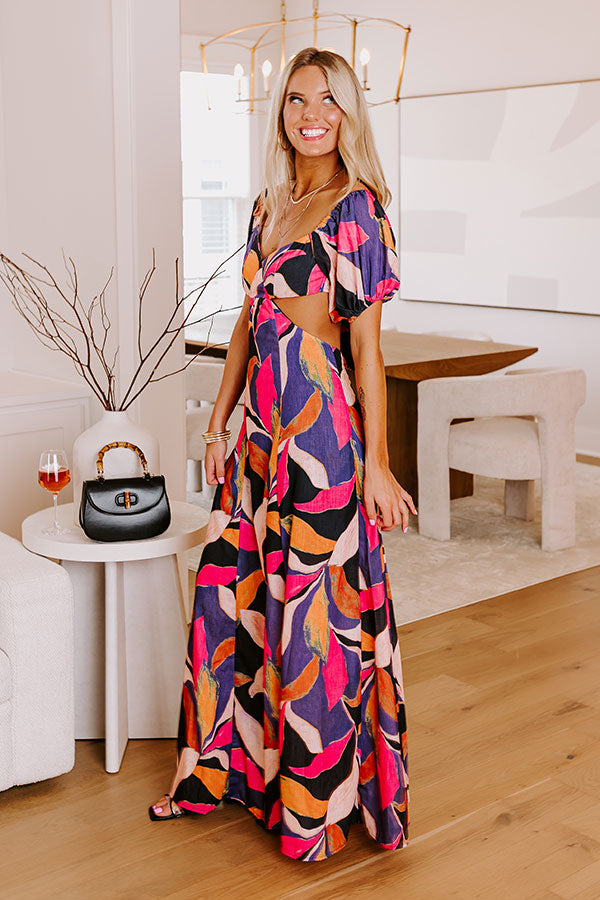 Coastal Glam Cut Out Maxi Dress Image - 2