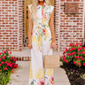 Tropical Tour Jumpsuit in White Image - 1