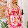 Sweethearts Floral Mini Dress in Dusty Purple Curves Image - 1