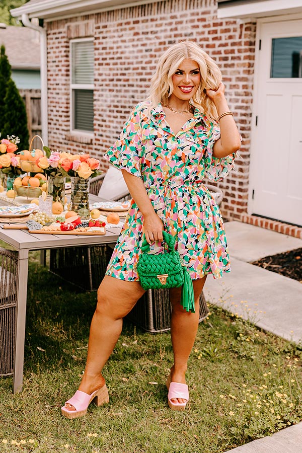 Statement Maker Floral Romper in Green Curves Image - 2