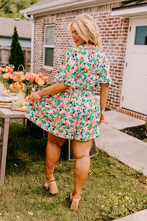Statement Maker Floral Romper in Green Curves Image - 5