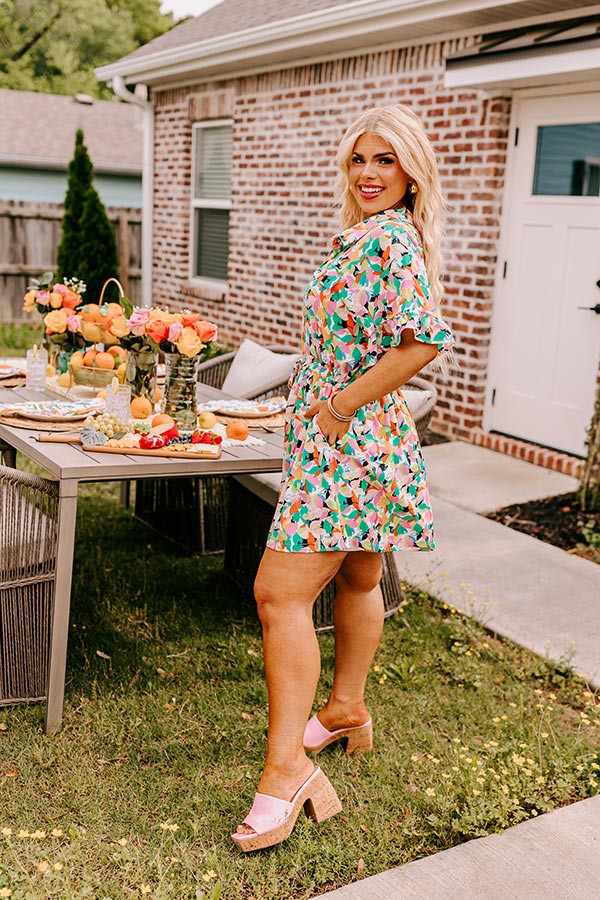 Statement Maker Floral Romper in Green Curves Image - 4